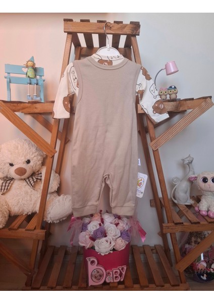 Unisex Bebek Ayıcıklı 2'li Tulum Takımı fırsatları