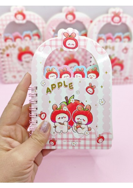 Apple Elma Tavşan Ayraçlı A6 Not Defteri (10X15 Cm) - Tatlı Tavşanlar fiyatları