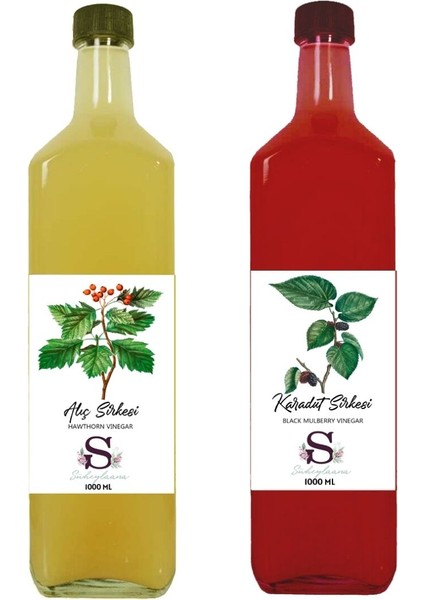 Doğal Alıç Sirkesi 1000 ml - Doğal Karadut Sirkesi 1000 ml