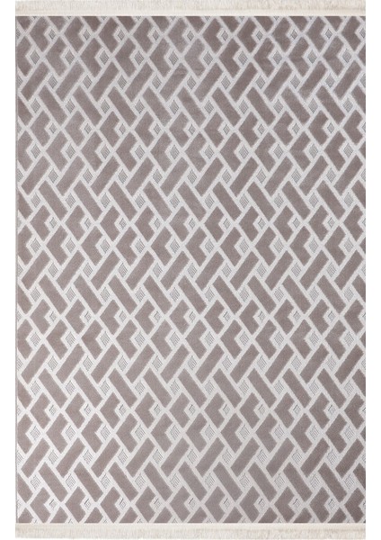 Mojee 2203 Bej Micro Fiber Polyester Yumuşak Silinebilir Keçeleşmez Leke Tutmaz Dekoratif Halı