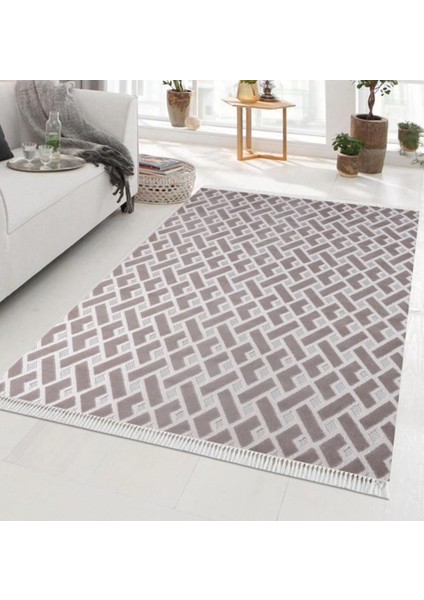 Mojee 2203 Bej Micro Fiber Polyester Yumuşak Silinebilir Keçeleşmez Leke Tutmaz Dekoratif Halı fiyatları