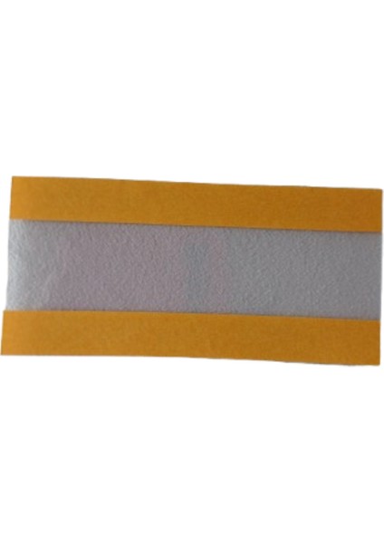 50 Adet Pvc 2 Bantlı Raf Önü Etiketliği, Şeffaf Çift Taraflı BANTLI,5X10 cm