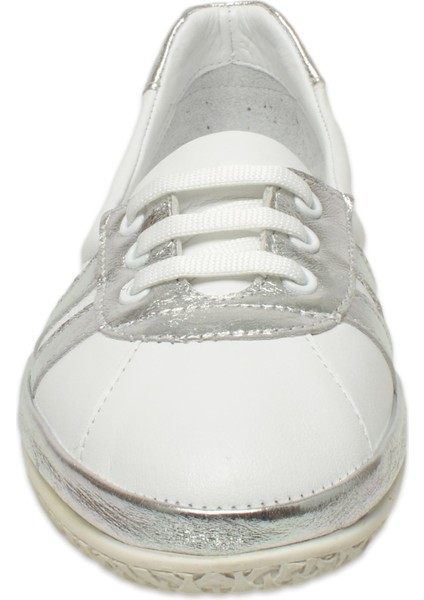 D25YA-715 Günlük Beyaz Kadın Babet modelleri