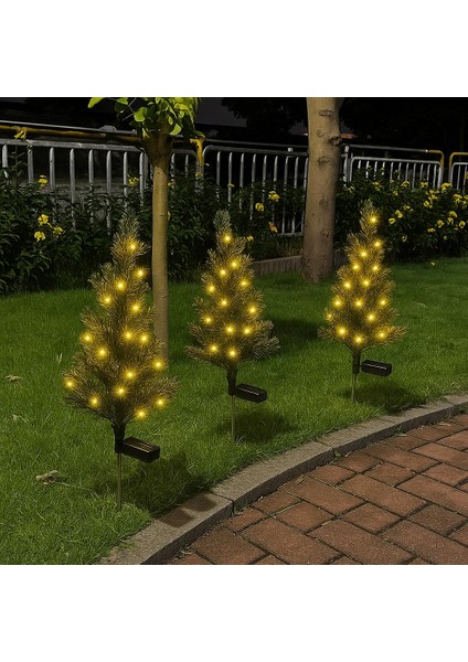 5 Li Solar Sarı Ledli Çam Ağacı - Güneş Enerjili LED - Çam Ağacı Bahçe Aydınlatması fiyatları