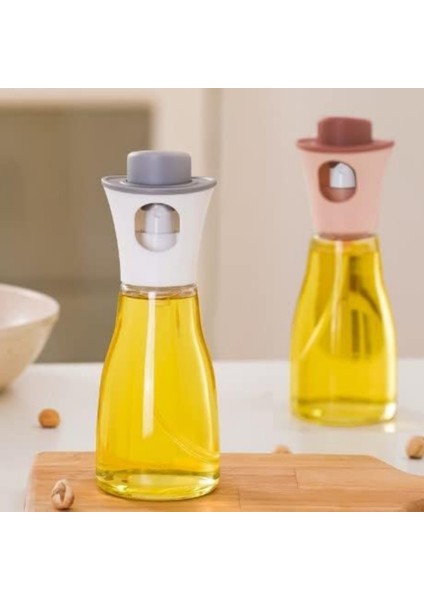 220 ml Sprey Püskürtmeli Cam Yağdanlık Zeytinyağı Limon Sirke Püskürtmeli Yağdanlık