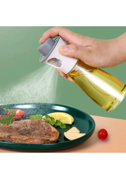 220 ml Sprey Püskürtmeli Cam Yağdanlık Zeytinyağı Limon Sirke Püskürtmeli Yağdanlık