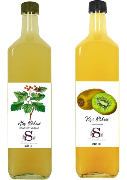 Doğal Alıç Sirkesi 1000 ml - Doğal Kivi Sirkesi 1000 ml