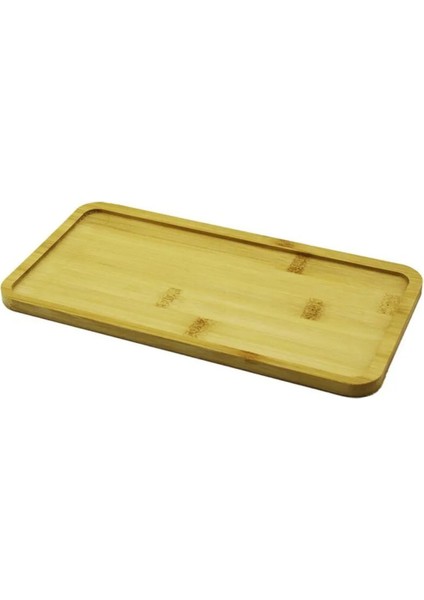 Bambu Dikdörtgen Sunum Tabağı Yağdanlık Altlığı Servis Tabağı 23 cm x 12 cm