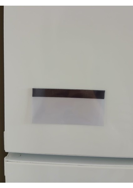 Mıknatıslı Etiketi, 3.8*10CM Pvc Şeffaf Etiketi, 25 Adet Mıknatıslı Şeffaf Etiket