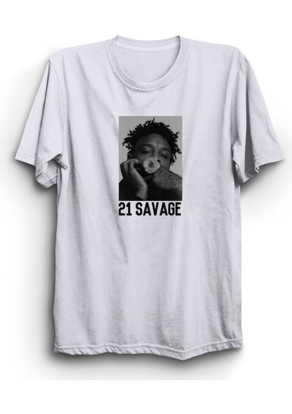 21 Savage, Rap Hiphop Müzik Baskılı %100 Pamuk Tişört