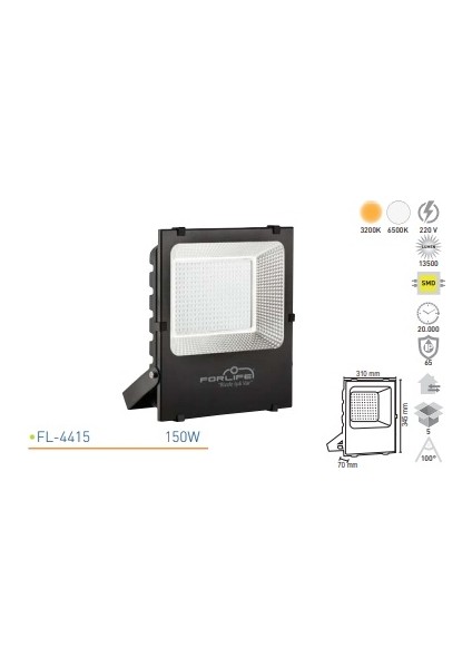 LED Projektör Eco 50W 6500K Forlıfe