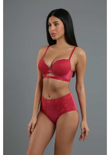 Bordo Kadın Desteksiz Sütyen Külot Takım fiyatları