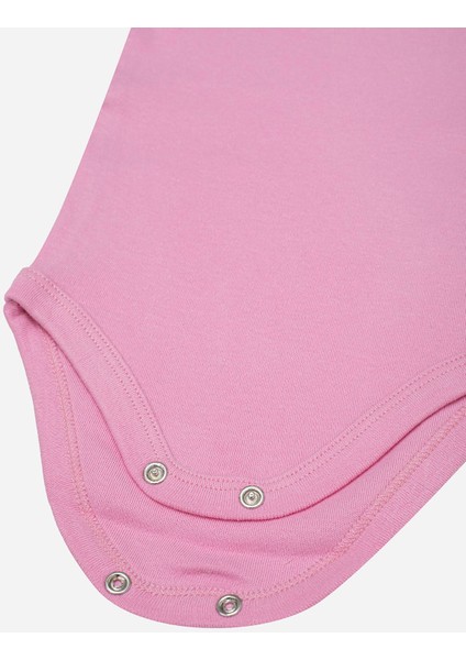 %100 Organik Pamuklu Pembe Kısa Kollu Bebek Body 5'li Paket fırsatları