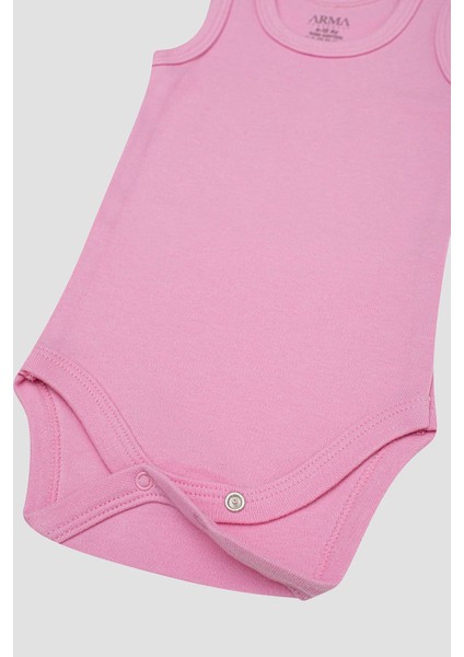 %100 Organik Pamuk 3'lü Pembe Bebek Atlet Çıtçıtlı Zıbın Body fırsatları