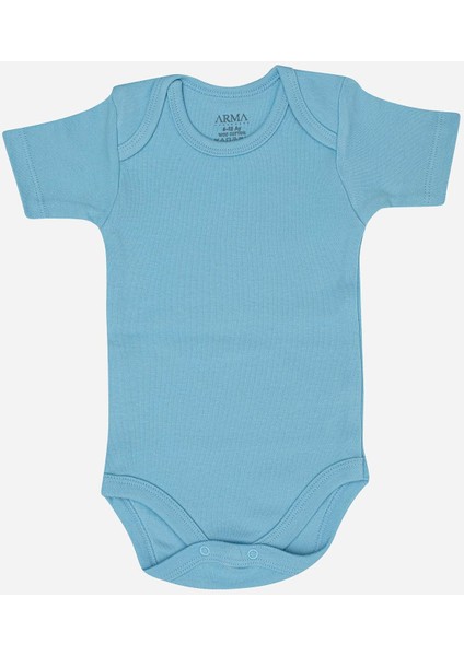 %100 Organik Pamuk 3'lü Mavi Kısa Kollu Bebek Çıtçıtlı Zıbın Body fiyatları