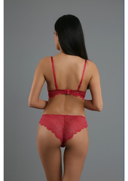 Bordo Kadın Destekli Sütyen Külot Takım fırsatları