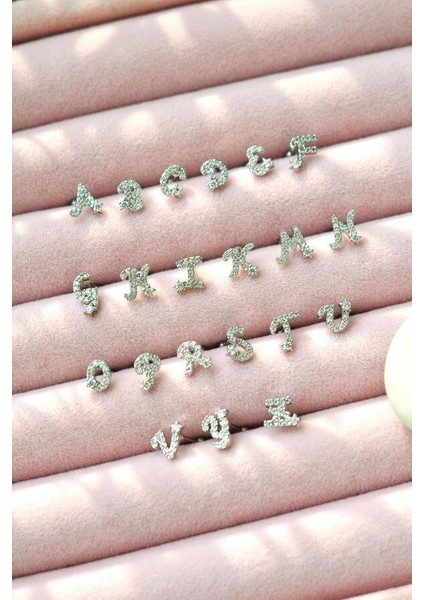 x Harfi Piercing Gümüş Renkli Harf Piercing x