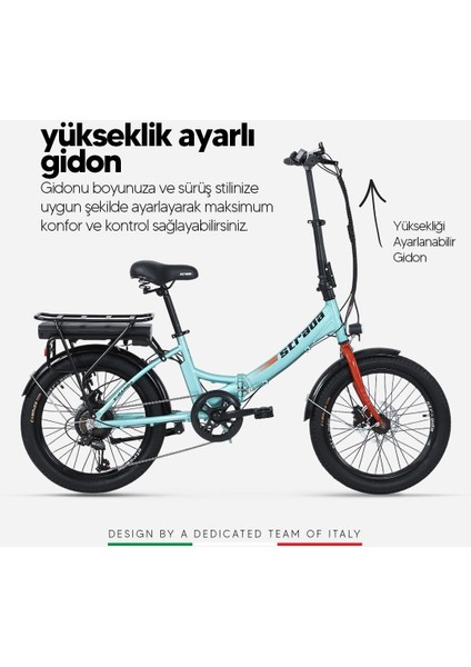 Strada E-Rapido 20 Jant Folding Elektrikli Bisiklet