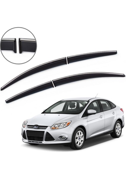 Ford Focus 3 Krom Çıtalı Cam Rüzgarlığı 2012-2018