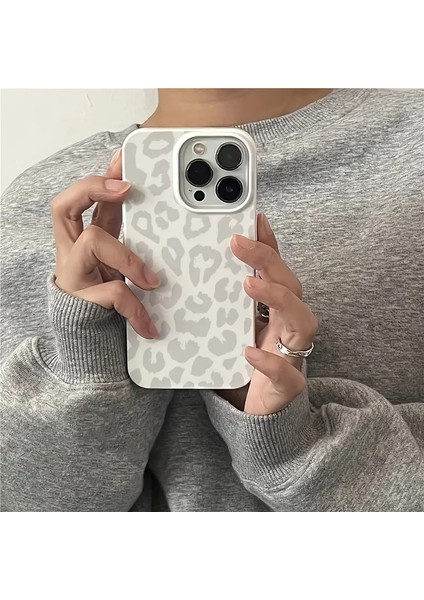 Beşik Leopar Desenli Cep Telefonu Kılıfı, Büyük Delik Jel Kabuk, Apple iPhone