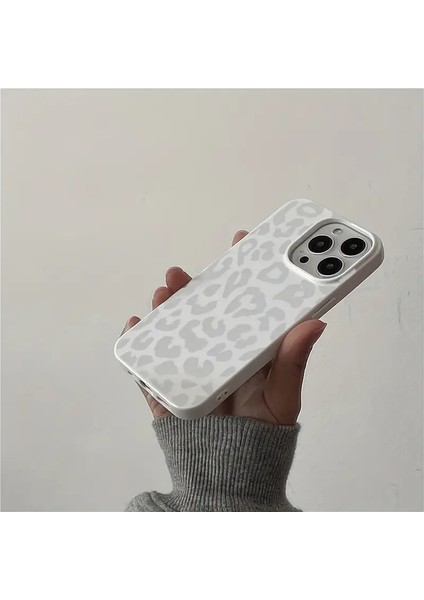 Beşik Leopar Desenli Cep Telefonu Kılıfı, Büyük Delik Jel Kabuk, Apple iPhone