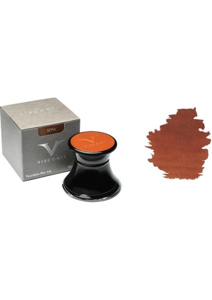 Visconti Inkwell Sepia 50ML INK202204 Hokka Yedek Mürekkep Sepya