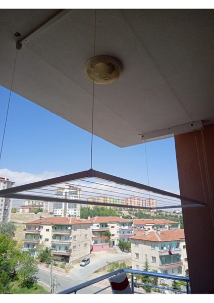 Metal Asansörlü Çamaşır Askısı 70X175CM Beyaz modelleri