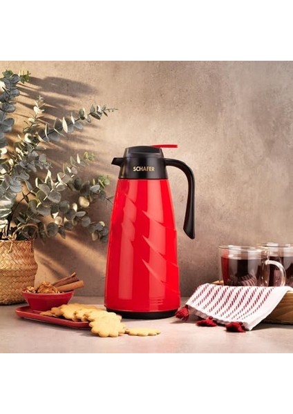 Kitchenhouse Mimoza 1,5 L Cam Termos-Kırmızı fiyatları