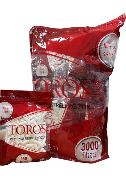 Toros 6.5 mm Pamuklu Filtre Zıvana 20 Paket