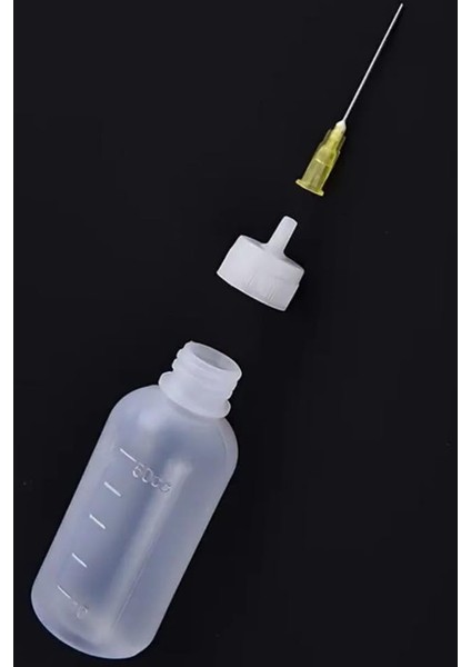 Adet 50 ml Ölçekli Makine Yağı Yağlama Lehim Akı Sıvı Tutkal Alkol Şişesi Şırıngalı Damlalık Şişe 2