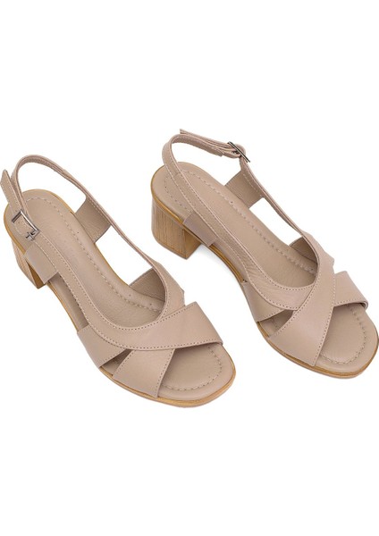 Elit KOC15-06 Kadın Topuklu Sandalet Bej fiyatları