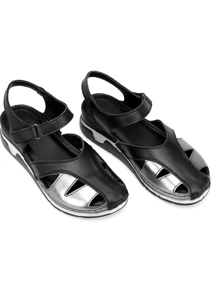 Elit Rhmm-01 Kadın Ortopedik Düz Sandalet Siyah fiyatları