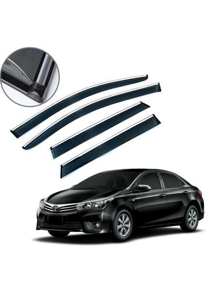 Toyota Corolla Krom Çıtalı Cam Rüzgarlığı 2014-2018