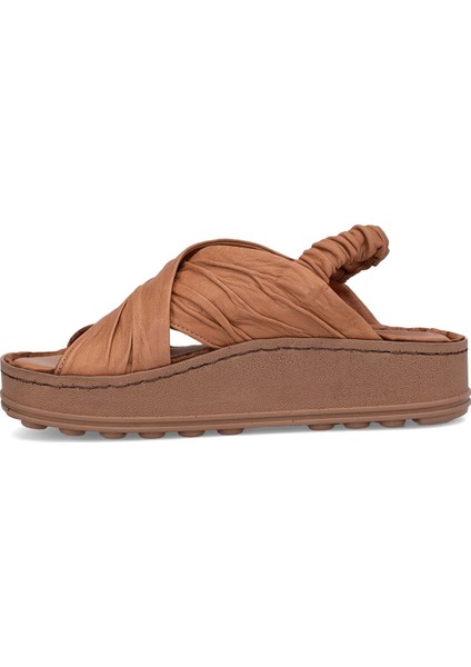 D25YS-2585 Kadın Düz Sandalet Taba