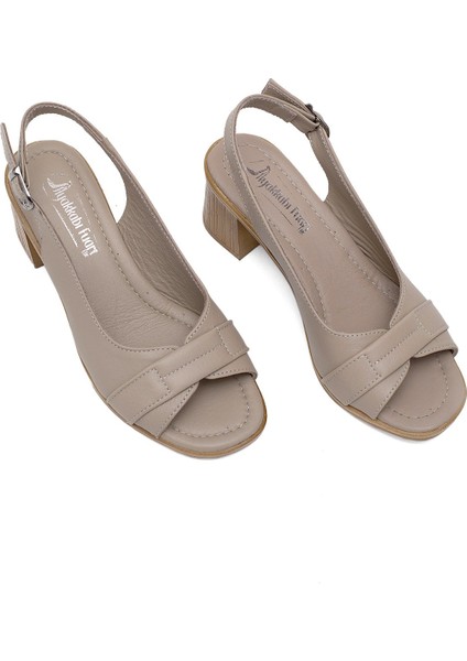 Elit KOC22-18 Kadın Topuklu Sandalet Bej fiyatları