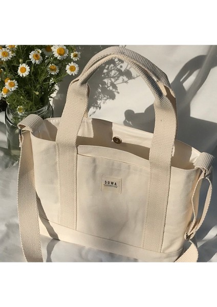 Kanvas Çıtçıtlı Çanta Ayarlanabilir Çapraz Askılı Kadın El Ve Omuz Çantası U:30 E:35 G:10 Cm fiyatları