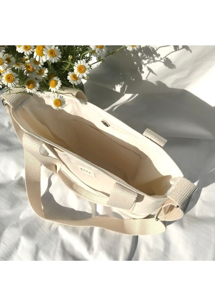 Kanvas Çıtçıtlı Çanta Ayarlanabilir Çapraz Askılı Kadın El Ve Omuz Çantası U:30 E:35 G:10 Cm fırsatları