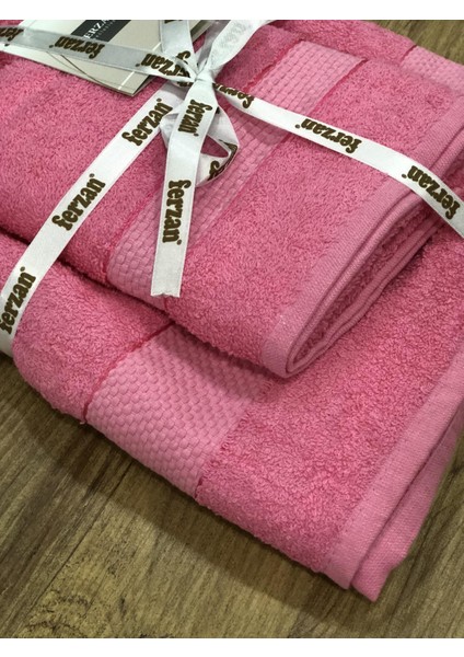 Ferzan 2 Li Bordürlü Banyo Havlu Seti 90 x 140