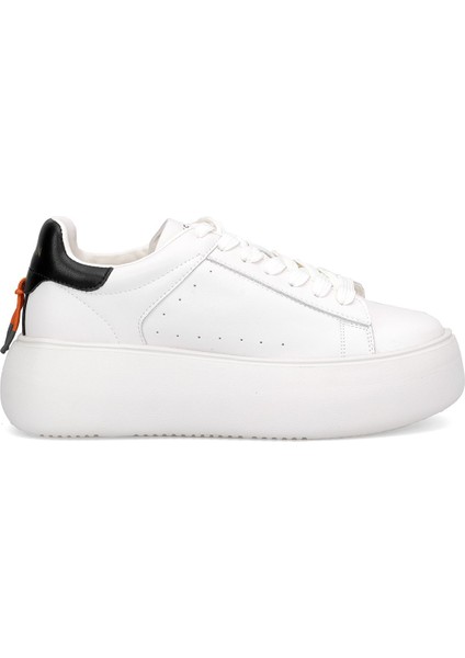 121230031 Marcella Kadın Hakiki Deri Klasik Sneaker Krem