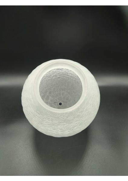 Osmanlı Glob Avize Camı,grifli.mat,çatlatılmış RENKTE (ÇAP:15.00cm-YUVA:8.00cm)