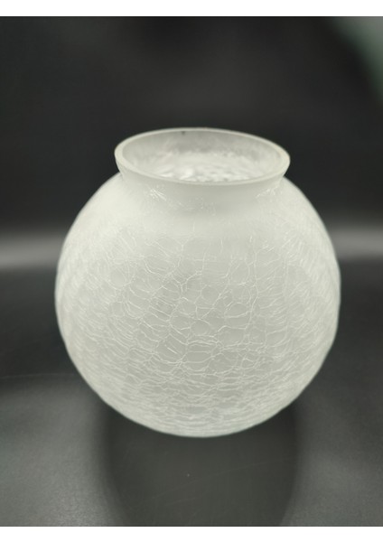 Osmanlı Glob Avize Camı,grifli.mat,çatlatılmış RENKTE (ÇAP:15.00cm-YUVA:8.00cm)
