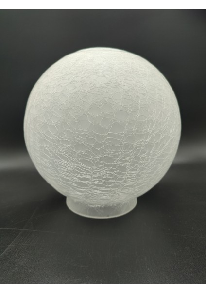 Osmanlı Glob Avize Camı,grifli.mat,çatlatılmış RENKTE (ÇAP:15.00cm-YUVA:8.00cm)