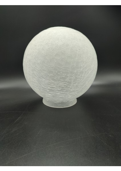 Osmanlı Glob Avize Camı,grifli.mat,çatlatılmış RENKTE (ÇAP:15.00cm-YUVA:8.00cm)