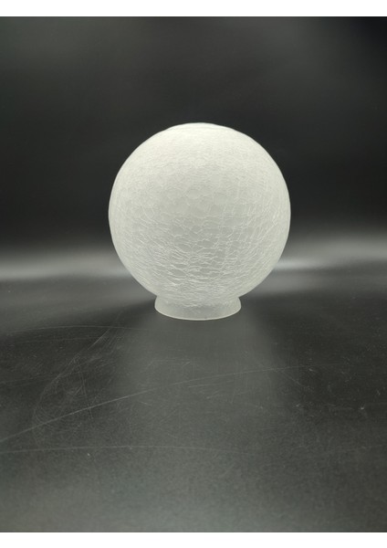 Osmanlı Glob Avize Camı,grifli.mat,çatlatılmış RENKTE (ÇAP:15.00cm-YUVA:8.00cm)