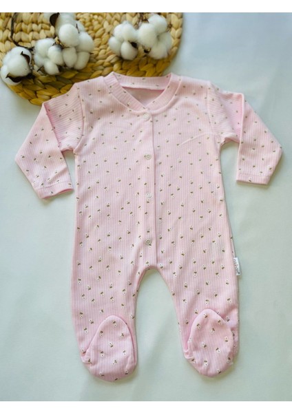 Küçük Çiçek Patikli Kız Bebek Tulum