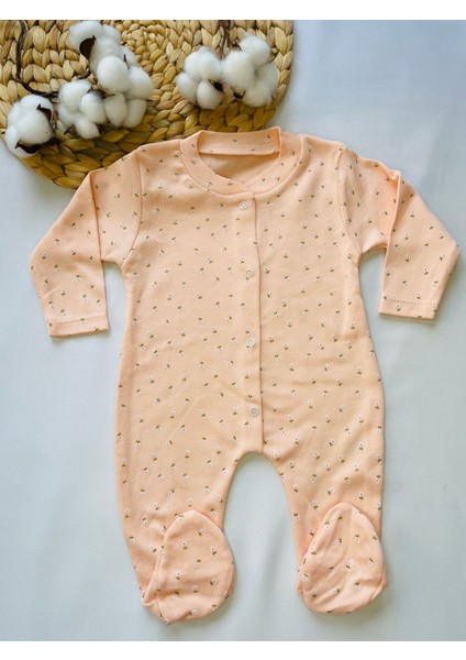 Küçük Çiçek Patikli Kız Bebek Tulum