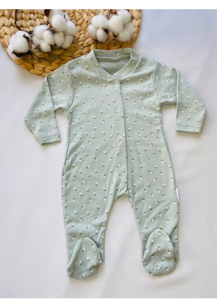 Küçük Çiçek Patikli Kız Bebek Tulum