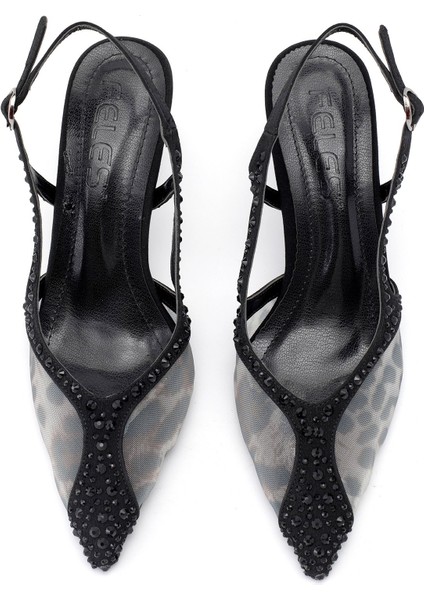 Elit FLS129-1315T Kadın Klasik Topuklu Ayakkabı Siyah fırsatları