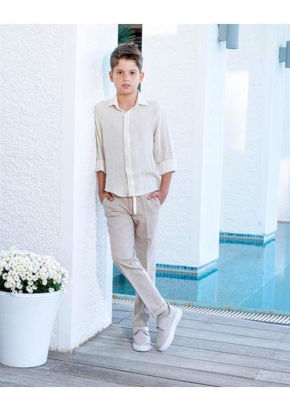 Erkek Çocuk Takım Elbise 3'lü Spor Takım Yelek-Pantolon-Gömlek 3-14 Yaş fiyatları