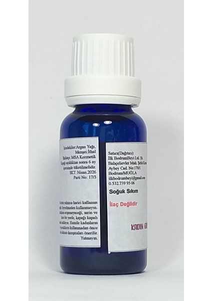 Argan Yağı Doğal Argan Oil 20 ml